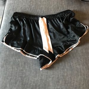 Victoria’s Secret satin PJ shirts black XL NWOT